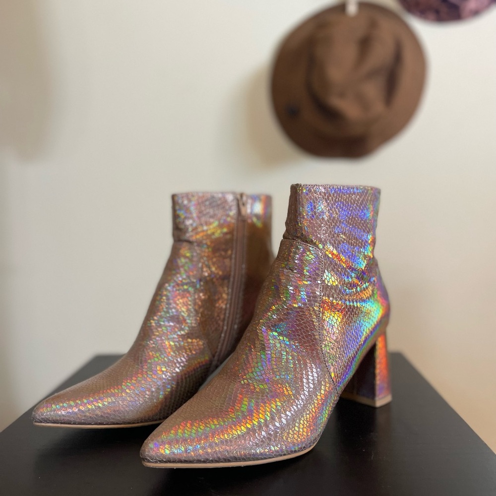 Allegra K Rose Gold boots